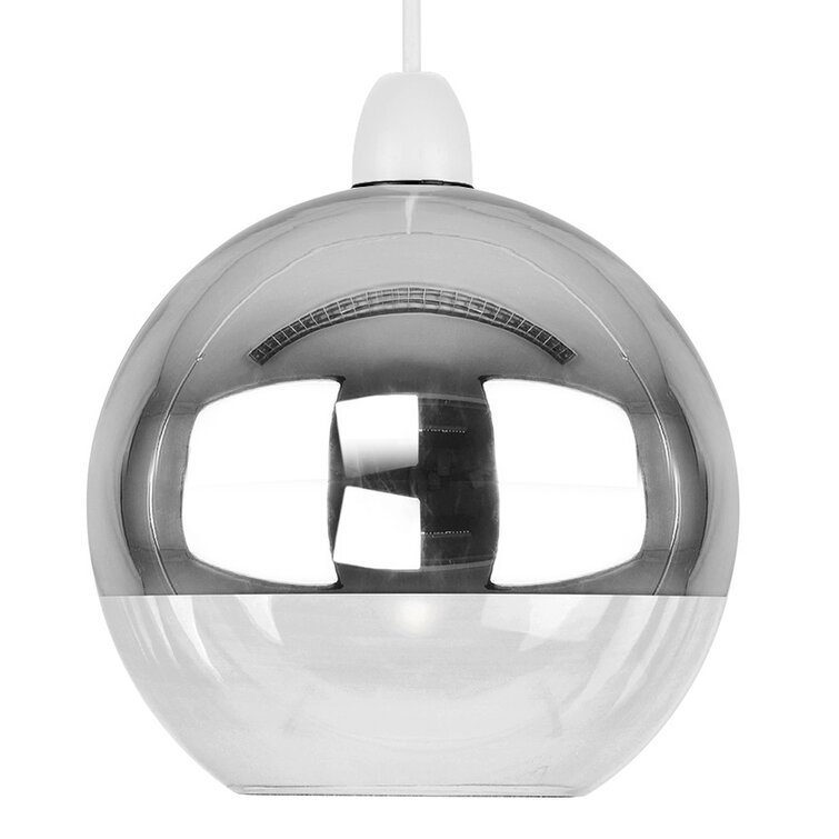 Round glass on sale light shade